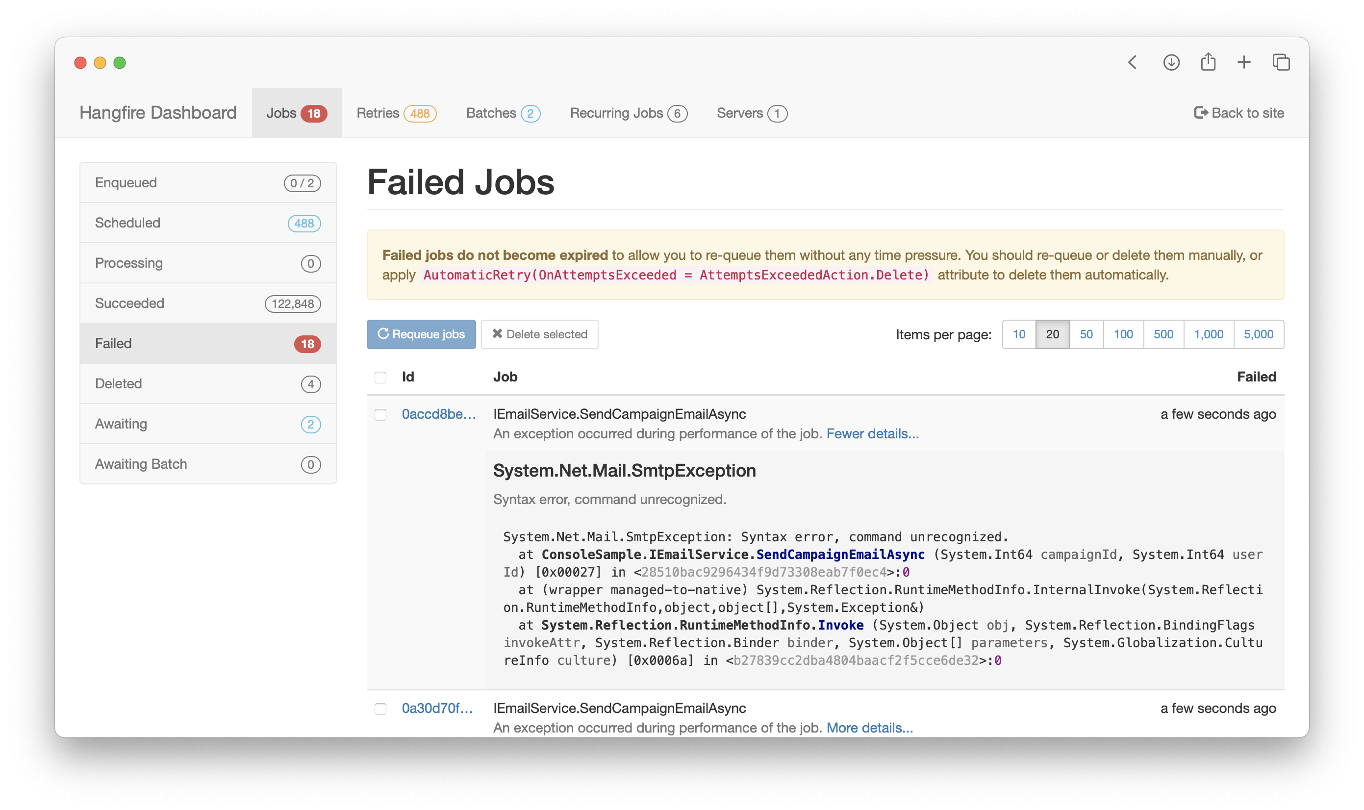 Unrecognized command. Hangfire c#. Hangfire. Hangfire dashboard. YOUTRACK apply Command.